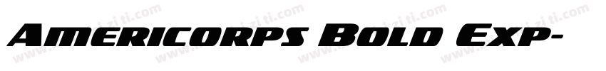 Americorps Bold Exp字体转换
